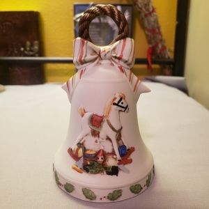 Vtg ROC Windup Musical Ceramic Bell Silent Night